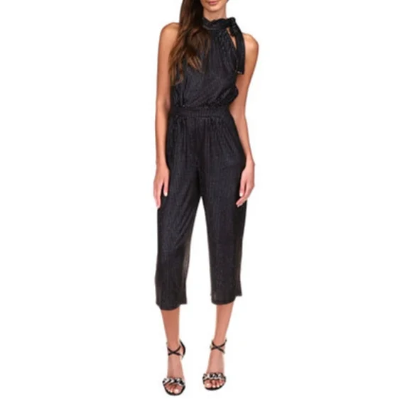Michael Kors Tie Neck Romper Georgette Tie Neck Romper Michael